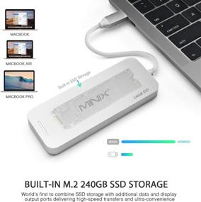 img 1 attached to 🔌 MINIX NEO Storage: 240GB USB-C Multiport SSD Storage Hub for Apple MacBook, with HDMI [4K @ 30Hz], USB 3.0, and Power Delivery