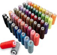 paxcoo 60 colorful polyester sewing thread spools - 250 yards each, assorted variety logo
