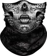 🧣 multifunctional headwear - obacle skull face mask for men and women for dust, wind, sun protection during rave festivals, motorcycle riding, biker fishing, hunting, outdoor running - seamless bandana tube mask logo