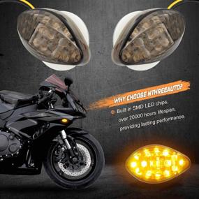 img 3 attached to 🏍️ NTHREEAUTO 2 шт. Универсальные 12V мотоциклетные указатели - оранжевые светодиодные сигнальные огни для Honda CBR600RR CBR1000RR CBR 600 F4 CBR900 CBR919 CBR929 CBR 600 F4i