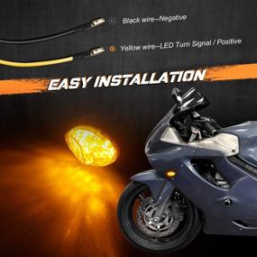 img 1 attached to 🏍️ NTHREEAUTO 2 шт. Универсальные 12V мотоциклетные указатели - оранжевые светодиодные сигнальные огни для Honda CBR600RR CBR1000RR CBR 600 F4 CBR900 CBR919 CBR929 CBR 600 F4i