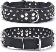 collar adjustable studded collars leather logo