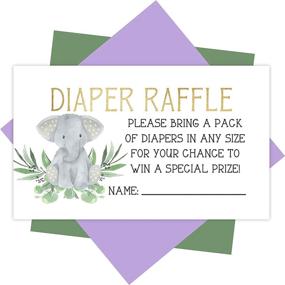 img 4 attached to Shower Diaper Raffle Tickets Games Event & Party Supplies for Party Games & Activities