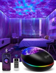 img 4 attached to 🌌 Mubarek Galaxy Projector: Transform Your Bedroom with Ocean Wave Light, White Noise, Timer, Bluetooth Speaker & More!