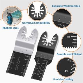 img 1 attached to 🔧 Versatile Oscillating Tool Blade Set: 31 PCS Multitool Blades for Wood, Plastics, Metal - Compatible with Dewalt, Milwaukee, Bosch, Ridgid, Craftsman & More!