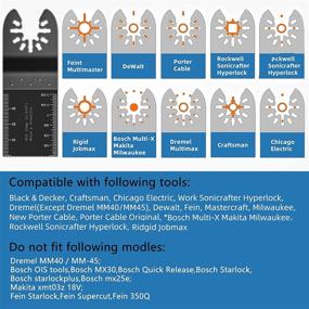 img 3 attached to 🔧 Versatile Oscillating Tool Blade Set: 31 PCS Multitool Blades for Wood, Plastics, Metal - Compatible with Dewalt, Milwaukee, Bosch, Ridgid, Craftsman & More!