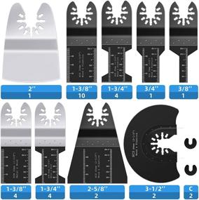 img 2 attached to 🔧 Versatile Oscillating Tool Blade Set: 31 PCS Multitool Blades for Wood, Plastics, Metal - Compatible with Dewalt, Milwaukee, Bosch, Ridgid, Craftsman & More!