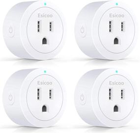 img 4 attached to 🔌 ESICOO Smart Plug - Alexa & Google Home Compatible, Certified for Echo – Supports 2.4G WiFi