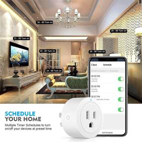 img 2 attached to 🔌 ESICOO Smart Plug - Alexa & Google Home Compatible, Certified for Echo – Supports 2.4G WiFi