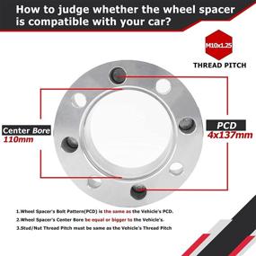 img 2 attached to 🔧 Набор из 4 расширителей колес для квадроциклов ATV (2 дюйма, 4x137 мм) для Can-Am, Kawasaki Mule, Bombardier Outlander, Commander (болты M10X1.25, центральное отверстие 110 мм).