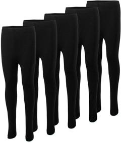 img 2 attached to 👖 MISS POPULAR Girls' Leggings: Stylish Comfort with a Stretchy Waistband