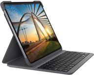 logitech slim folio pro подстветка bluetooth клавиатура чехол для ipad pro 11-дюймовый (1-го, 2-го и 3-го поколения) - графит логотип