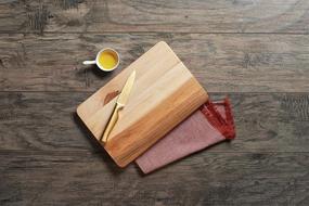 img 1 attached to 🍁 Premium Canadian Maple Cutting Board by Labell Boards – Angled Finish, 8x12x3/4" for Enhanced SEO