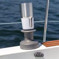 🌊 seafaring winch caddy with beverage holder for sailing winches and scotty fishing rod mounts - perfectly fits coffee mugs, tumblers, and koozies логотип