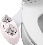 💦 optimized portable bidet toilet seat attachment - water pressure control, self-cleaning dual nozzles, non-electric, easy installation, fresh water spray for posterior & feminine wash logo