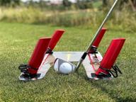 🏌️ eyeline golf speed trap 2.0 - enhance confidence and boost swing efficiency with slice and hook corrector - swing trainer, path aid, increased distance - proudly made in the usa - durable unbreakable polycarbonate base logo