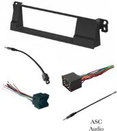 asc car stereo install kit for bmw e46 318 323 325 328 330 - includes dash kit, wire harness, and antenna adapter for single din aftermarket radio installation (1999-2005) logo