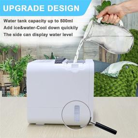 img 3 attached to 🌬️ Portable Rechargeable Evaporative Air Conditioner with Variable Speeds, Personal Cooler Fan with Handle and Battery for Home, Office, Room, and Outdoor Use