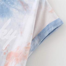 img 1 attached to 👚 Ashmyova Girls Casual Tunic Tops - Fashionable Girls Tie Dye Graffiti Print T-Shirt with Short Sleeves for Summer