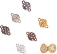 💎 ph pandahall 24 sets of 6 colors rhinestone ball magnetic beads clasp buckle for bracelet, necklace, and jewelry logo