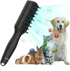 img 4 attached to 🐾 Pet Grooming Comb - Dog and Cat Brush for Deodorization, Professional Hair Grooming Kit for Rabbits, Dogs, Cats, Puppies - Odor Eliminator and Ozone Sterilization Tool for Long and Short Fur - Remove Pet Smells