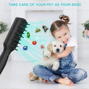 img 3 attached to 🐾 Pet Grooming Comb - Dog and Cat Brush for Deodorization, Professional Hair Grooming Kit for Rabbits, Dogs, Cats, Puppies - Odor Eliminator and Ozone Sterilization Tool for Long and Short Fur - Remove Pet Smells