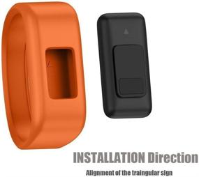 img 1 attached to 🍊 NotoCity Garmin Vivofit JR/JR 2/3 Bands - Soft Silicone Replacement Watch Bands, Orange Small: Perfect Fit for Boys and Girls