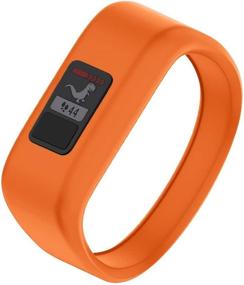 img 4 attached to 🍊 NotoCity Garmin Vivofit JR/JR 2/3 Bands - Soft Silicone Replacement Watch Bands, Orange Small: Perfect Fit for Boys and Girls