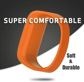 img 2 attached to 🍊 NotoCity Garmin Vivofit JR/JR 2/3 Bands - Soft Silicone Replacement Watch Bands, Orange Small: Perfect Fit for Boys and Girls