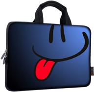 icolor smile laptop handle bag - 14 15 15.4 15.6 inch computer protect case pouch holder notebook sleeve neoprene cover soft carring travel case for dell lenovo toshiba hp chromebook asus acer icb-05 logo