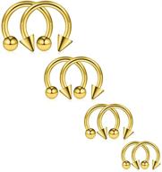 👩 enhance your style with ruifan surgical horseshoe earring piercing women's jewelry logo