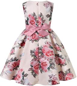 img 3 attached to 👗 VEOAY Girls Party Dresses: Puffy Toddler Girl Dress with Floral Print, Flower Design for 2-10Y