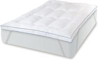🛏️ biopedic plus deluxe full size white gel memory foam and fiber bed topper - enhance sleep comfort by 3 inches logo