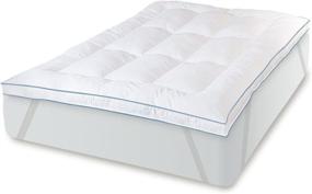 img 2 attached to 🛏️ BioPEDIC Plus Deluxe Full Size White Gel Memory Foam and Fiber Bed Topper - Enhance Sleep Comfort by 3 Inches