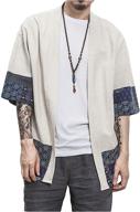 👘 cotton kimono jackets cardigan for men's sleep & lounge - perdontoo clothing logo