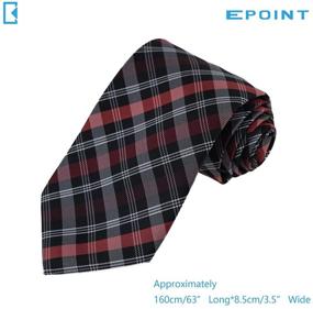 img 3 attached to 👔 Epoint Men's Fashion Multicolored Checkered Silk Long Necktie for Business Meetings