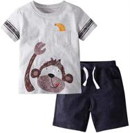 🐒 gorboig little cotton clothing monkey 4t boys' apparel and clothing sets logo