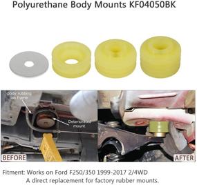 img 3 attached to Enhance your Ford F250 F350's Stability with KF04050BK Polyurethane Body 🚛 Mount Bushing Kit – 1999-2017 2WD and 4WD Yellow Polyurethane Body Mounts