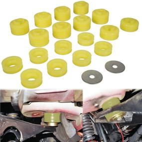 img 4 attached to Enhance your Ford F250 F350's Stability with KF04050BK Polyurethane Body 🚛 Mount Bushing Kit – 1999-2017 2WD and 4WD Yellow Polyurethane Body Mounts