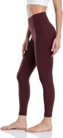 img 1 attached to 🩴 HeyNuts Hawthorn Athletic Women's Essential High Waisted Yoga Leggings – 7/8 Length Workout Pants with Side Pockets – 25'' Comfort and Functionality