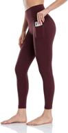 🩴 heynuts hawthorn athletic women's essential high waisted yoga leggings – 7/8 length workout pants with side pockets – 25'' comfort and functionality logo