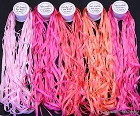 img 3 attached to 🎀 ThreadNanny 5 Spools of 100% Pure Silk Ribbons - Pink Tones - 50 MTS x 7mm Size