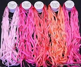 img 2 attached to 🎀 ThreadNanny 5 Spools of 100% Pure Silk Ribbons - Pink Tones - 50 MTS x 7mm Size