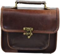 👜 stylish and versatile women's hippie leather purse: cross-body travel companion in satchel handbag or shoulder bag style - 9" x 7 logo