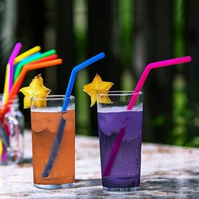 img 3 attached to 🥤 15 Pack of Flexible Reusable Silicone Straws for 30 and 20 oz Yeti Tumblers - Easy to Clean, BPA Free, No Rubber Taste - Includes 2 Cleaning Brushes - Optimal Value for Money