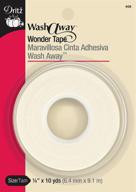 📦 dritz wash away wonder tape: efficient white 1/4" x 10 yards solution logo