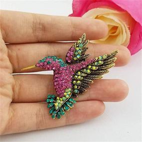 img 2 attached to 🦜 Adorn Yourself with Elegance: Pin Brooch in Hummingbird Design