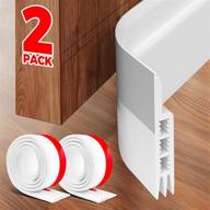 🚪 holikme 2 pack door draft stopper: keep out drafts & noise with strong adhesive, weather stripping & insulation - 37" length logo