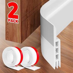 img 4 attached to 🚪 Holikme 2 Pack Door Draft Stopper: Keep Out Drafts & Noise with Strong Adhesive, Weather Stripping & Insulation - 37" Length