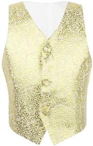 img 2 attached to 👔 Gentleman Pattern Boys' Wedding Waistcoat by FEESHOW: Stylish Clothing for Special Occasions